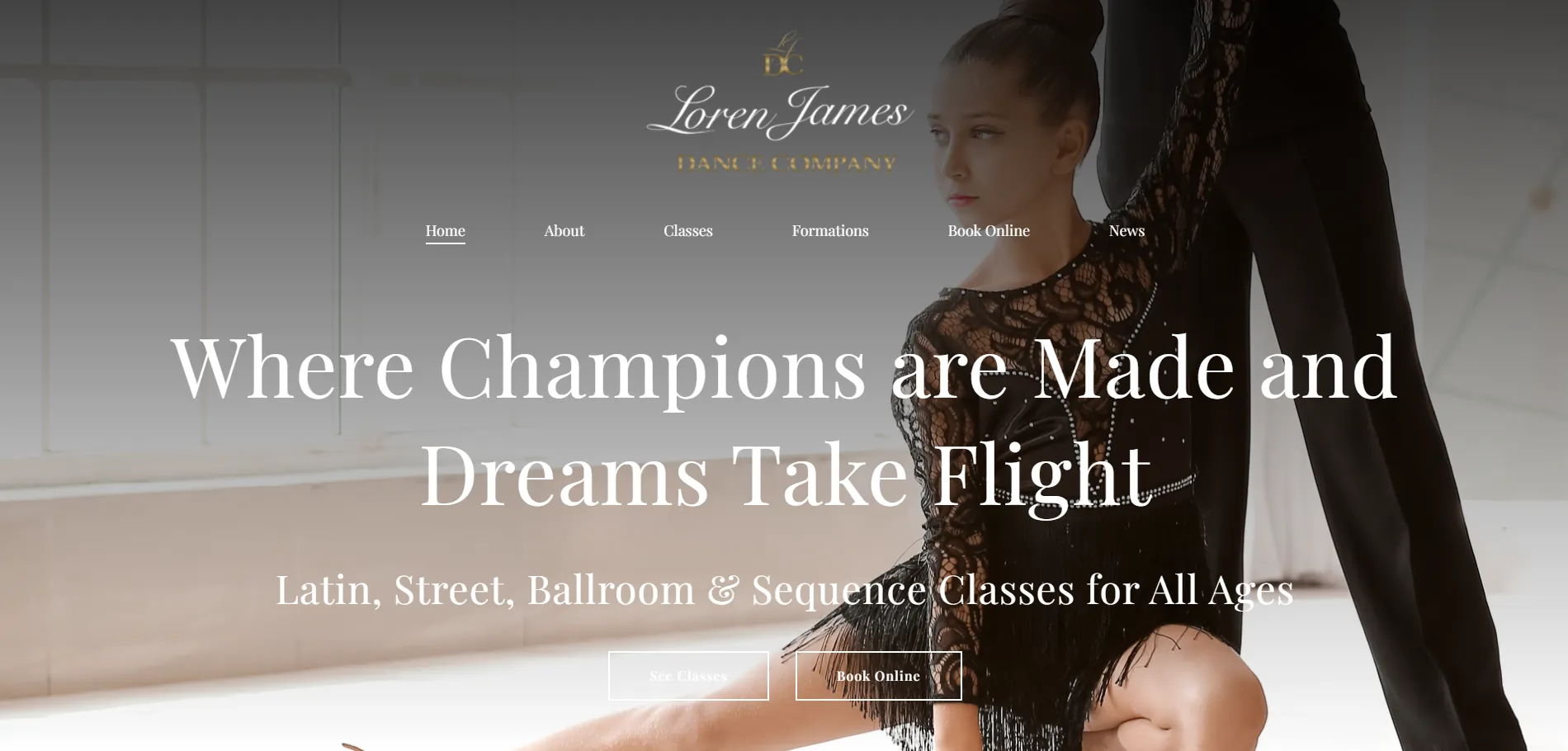 Loren James website screenshot — Lifestyle portfolio example by Invincible Media